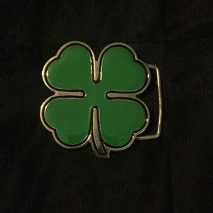 Lucky 4-leaf clover belt buckle